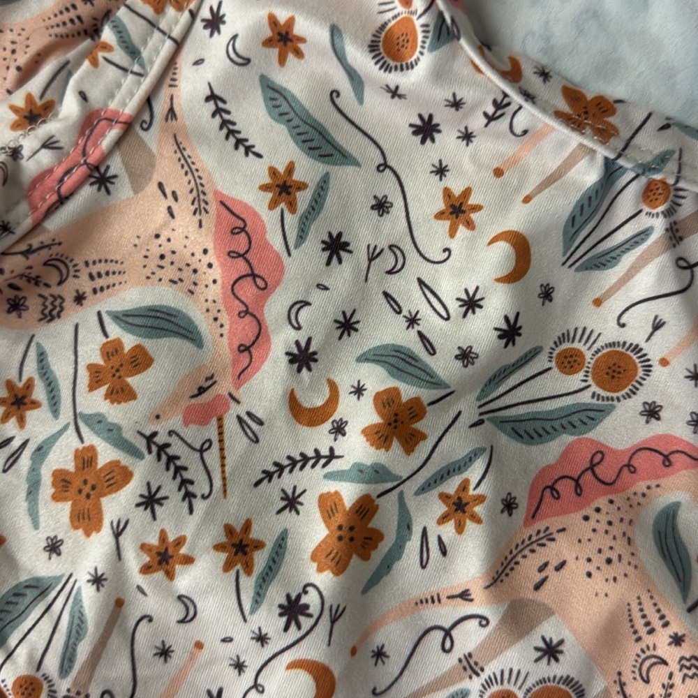 Charming Paisley Kids Romper with Pom-Pom Trim - Picture 4 of 4